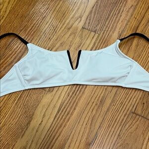 White and black bikini top